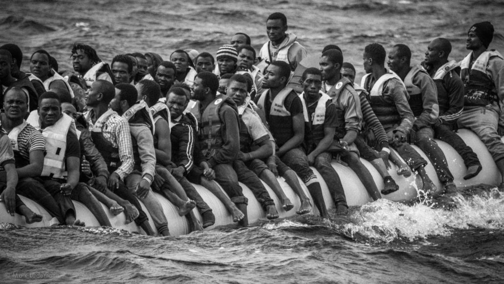 Flüchtlinge auf Rubberboat